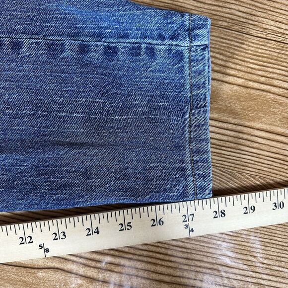 Levis 505 Jeans Mens 32x32 Blue Regular Straight Mid Rise Dark Wash Denim - Picture 9 of 16